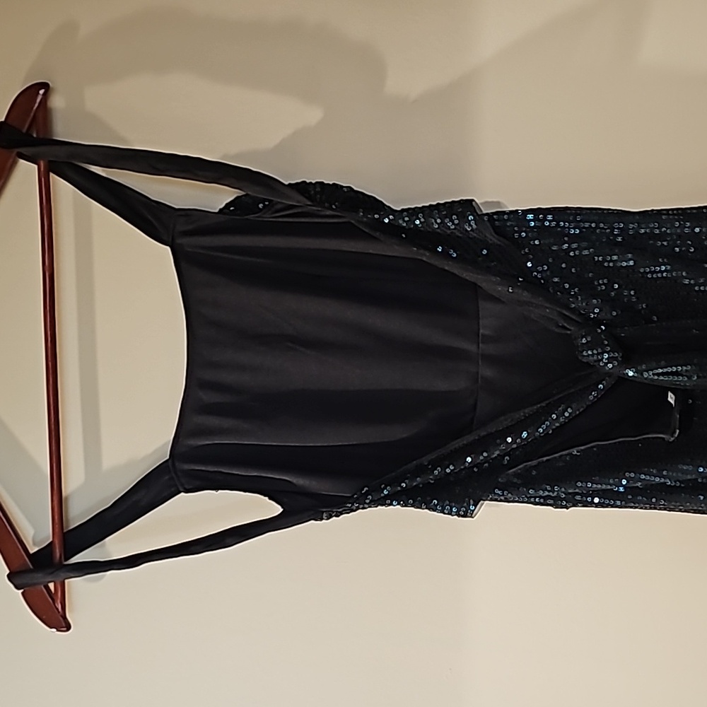 Shein Joyfunear Tie Backless Split-Hem Sequin Bod… - image 4